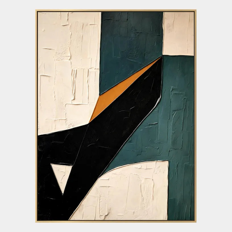 Wabi-Sabi abstract oil painting showing layered abstract marks, texture and expressive painterly movement in a beige palette.