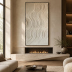 Wabi-Sabi abstract oil painting showing layered abstract marks, texture and expressive painterly movement in a grey palette.