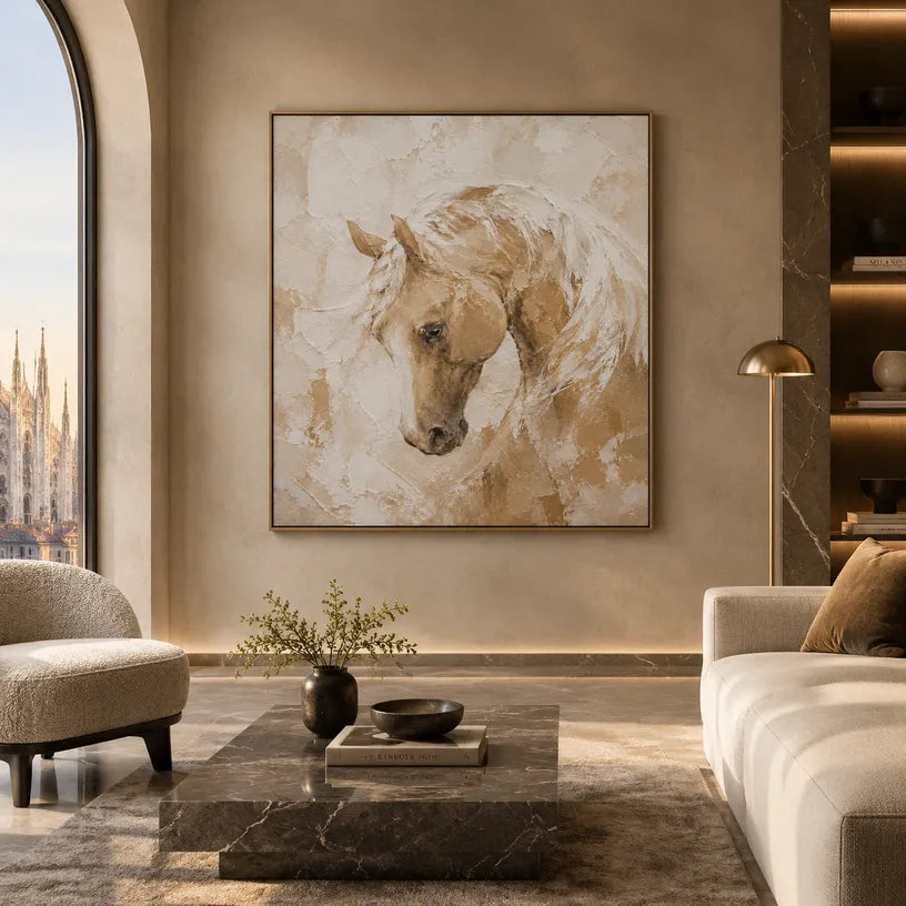 Wabi-Sabi abstract oil painting showing layered abstract marks, texture and expressive painterly movement in a brown palette.
