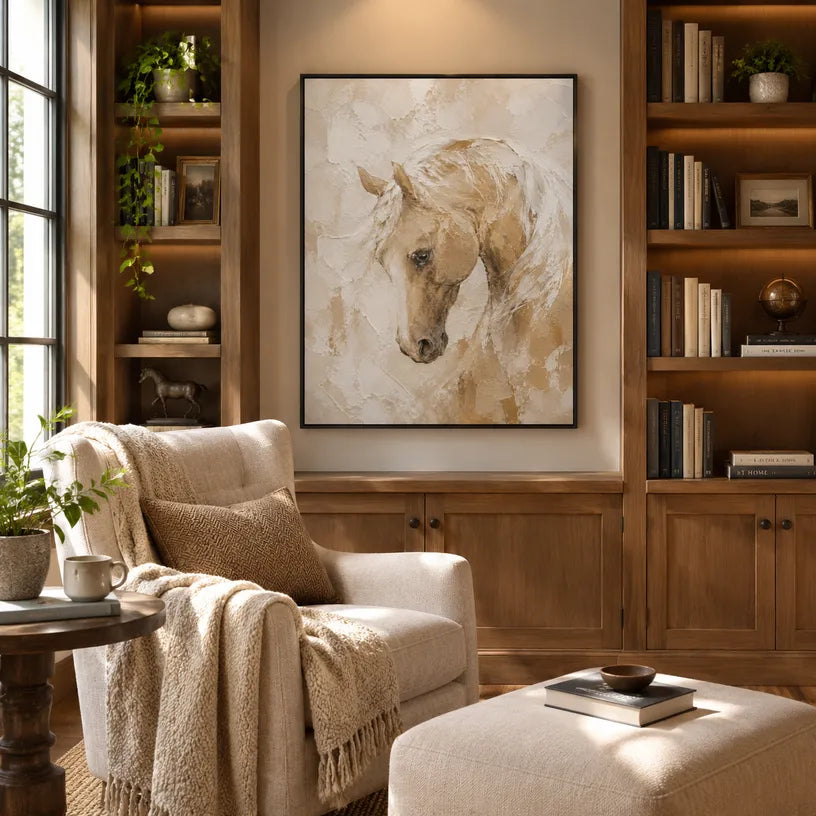Wabi-Sabi abstract oil painting showing layered abstract marks, texture and expressive painterly movement in a brown palette.
