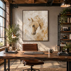 Wabi-Sabi abstract oil painting showing layered abstract marks, texture and expressive painterly movement in a brown palette.
