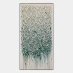 Wabi-Sabi abstract oil painting showing layered abstract marks, texture and expressive painterly movement in a grey palette.