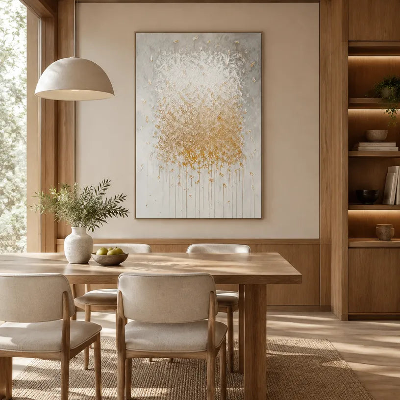 Wabi-Sabi abstract oil painting showing layered abstract marks, texture and expressive painterly movement in a grey palette.