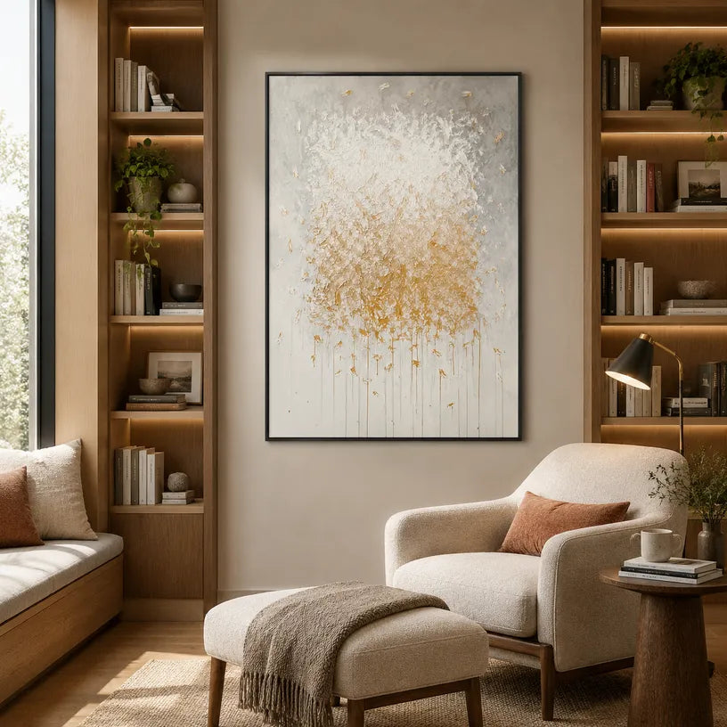 Wabi-Sabi abstract oil painting showing layered abstract marks, texture and expressive painterly movement in a grey palette.