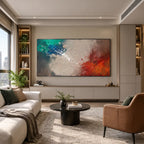 Wabi-Sabi abstract oil painting showing layered abstract marks, texture and expressive painterly movement in a brown palette.