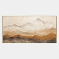 Peinture à l'huile de paysages, de marines et de paysages urbains Wabi-Sabi présentant un paysage atmosphérique, un paysage marin ou une composition inspirée de la ville dans une palette beige.