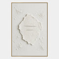 Peinture à l'huile abstraite et conceptuelle Wabi-Sabi présentant des marques abstraites superposées, une texture et un mouvement pictural expressif dans une palette noir et blanc.