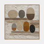 Wabi-Sabi abstract oil painting showing layered abstract marks, texture and expressive painterly movement in a brown palette.