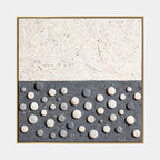 Wabi-Sabi abstract oil painting showing layered abstract marks, texture and expressive painterly movement.
