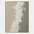 Wabi-Sabi abstract oil painting showing layered abstract marks, texture and expressive painterly movement in a brown palette.