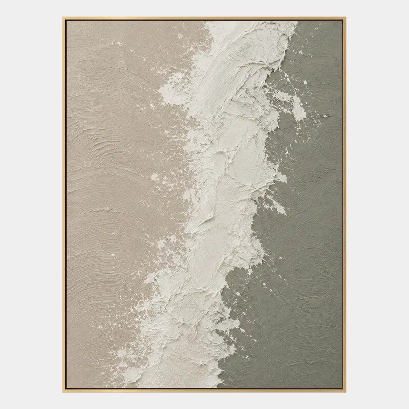 Wabi-Sabi abstract oil painting showing layered abstract marks, texture and expressive painterly movement in a brown palette.