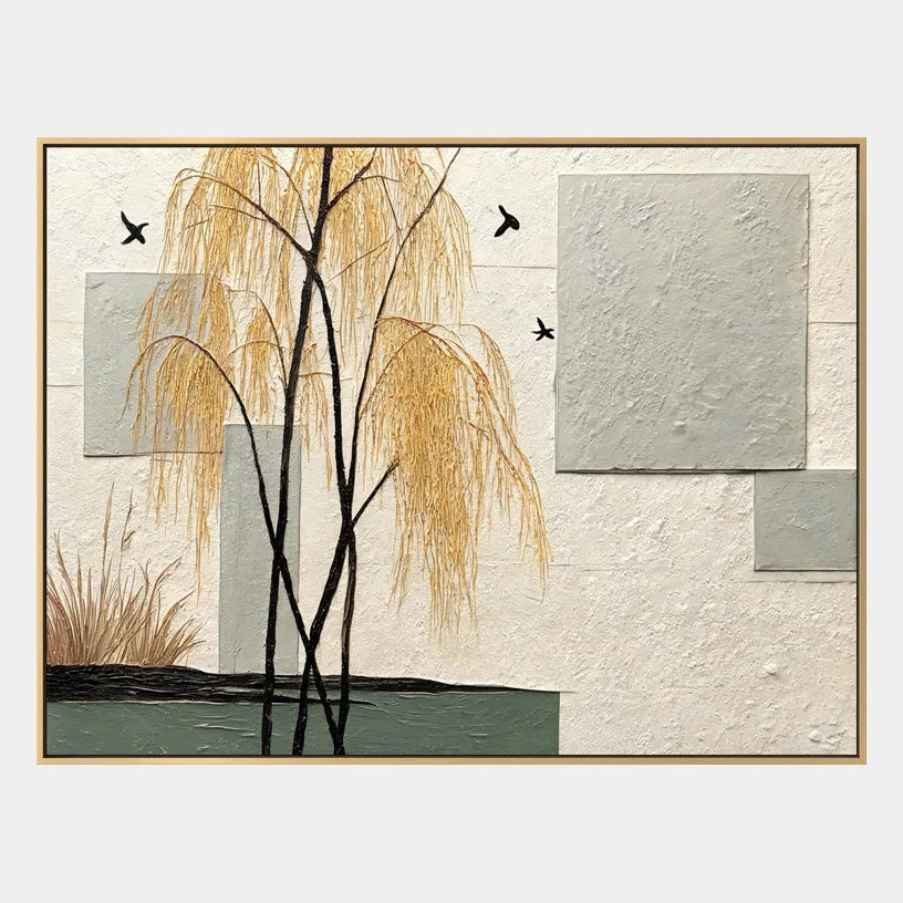 Wabi-Sabi abstract oil painting showing layered abstract marks, texture and expressive painterly movement in a beige palette.