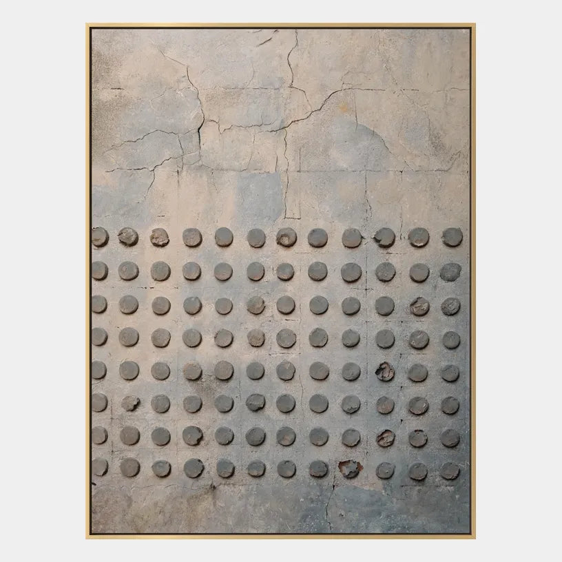 Wabi-Sabi abstract oil painting showing layered abstract marks, texture and expressive painterly movement in a brown palette.