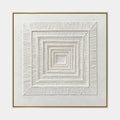 Pittura a olio astratta e concettuale Wabi-Sabi con segni astratti stratificati, consistenza e movimento pittorico espressivo in una tavolozza in bianco e nero.
