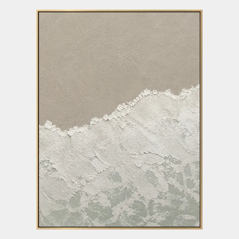 Wabi-Sabi abstract oil painting showing layered abstract marks, texture and expressive painterly movement in a grey palette.