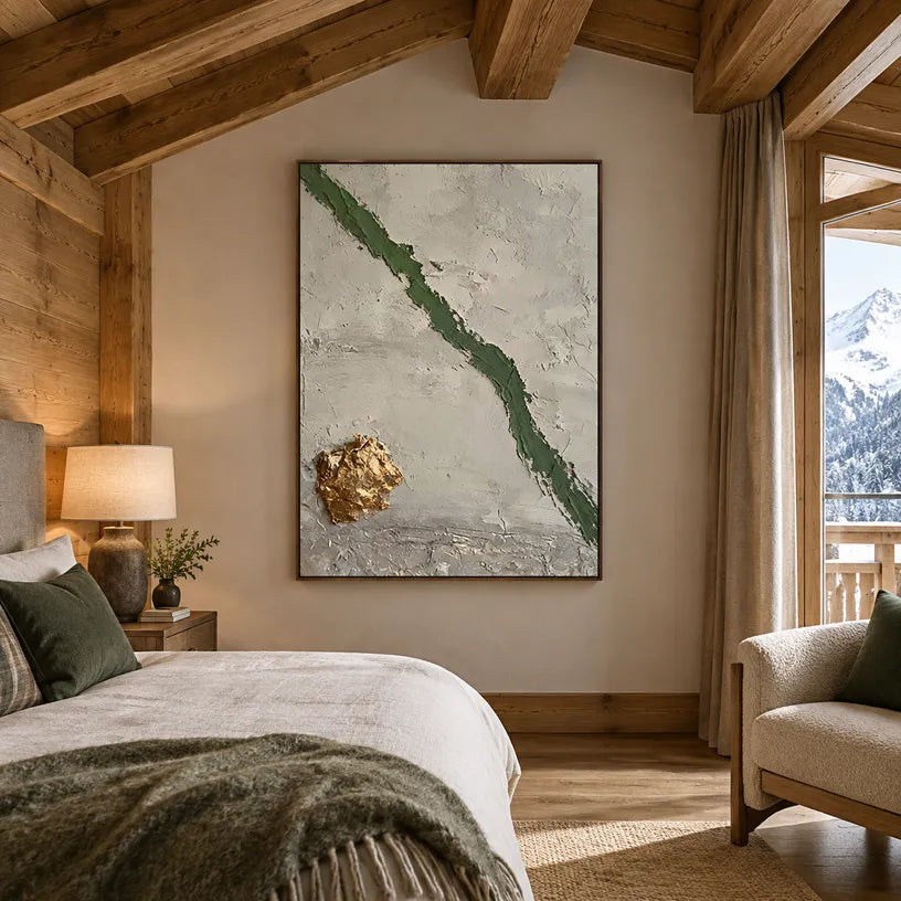 Wabi-Sabi abstract oil painting showing layered abstract marks, texture and expressive painterly movement in a grey palette.