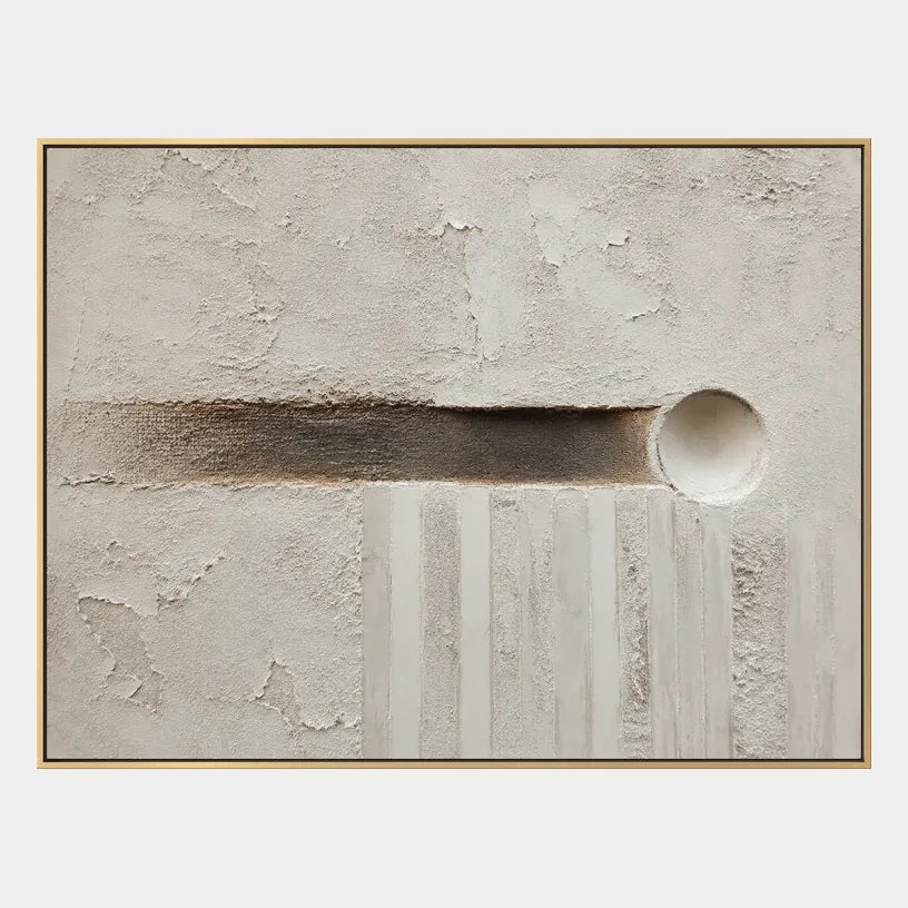 Wabi-Sabi abstract oil painting showing layered abstract marks, texture and expressive painterly movement in a grey palette.