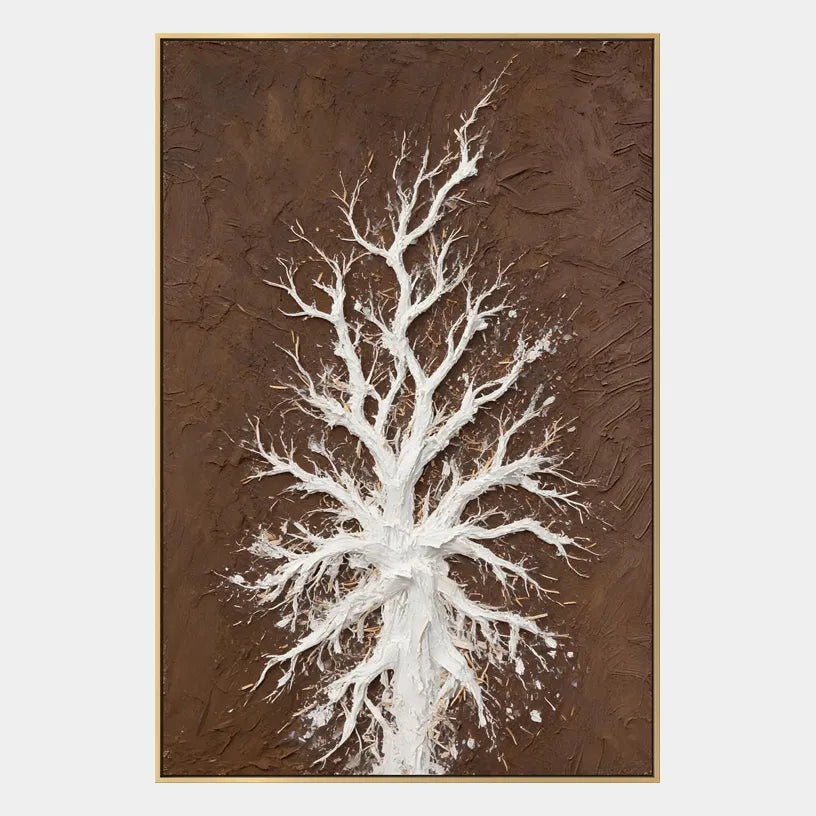 Wabi-Sabi abstract oil painting showing layered abstract marks, texture and expressive painterly movement in a brown palette.