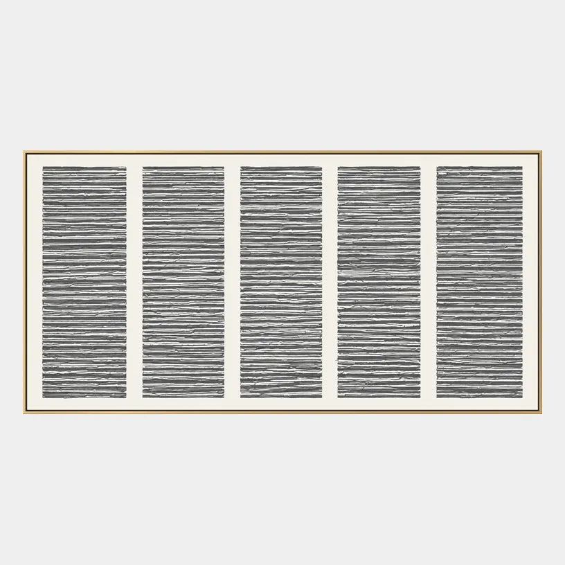 Wabi-Sabi abstract oil painting showing layered abstract marks, texture and expressive painterly movement in a grey palette.