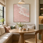 Wabi-Sabi abstract oil painting showing layered abstract marks, texture and expressive painterly movement in a brown palette.