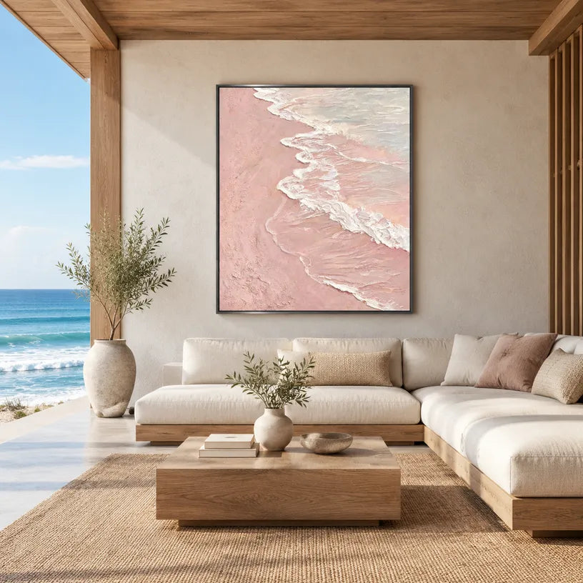 Wabi-Sabi abstract oil painting showing layered abstract marks, texture and expressive painterly movement in a brown palette.