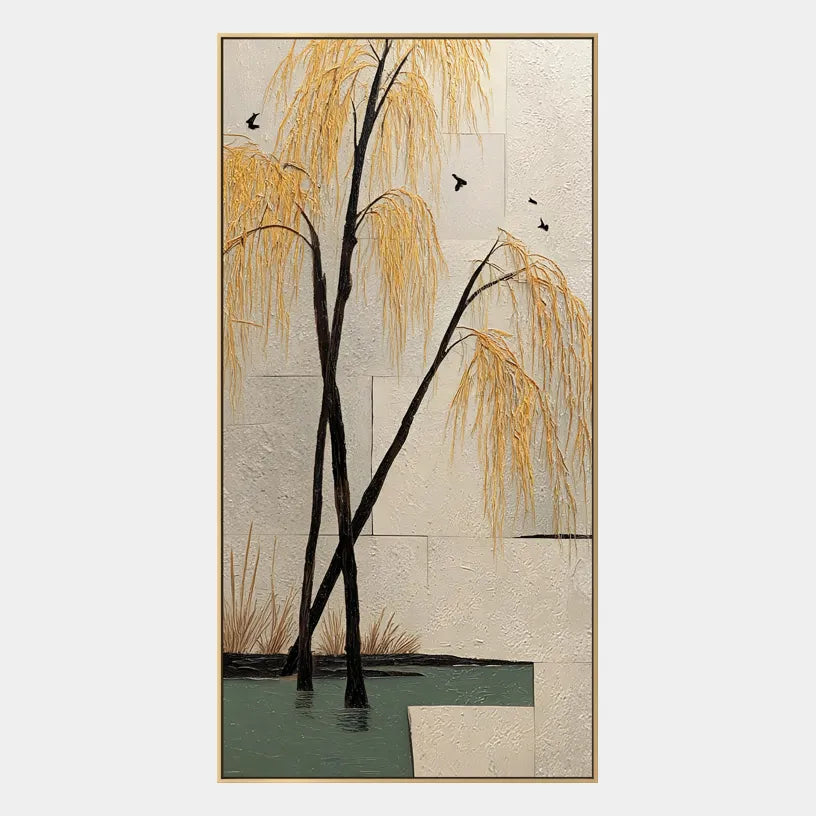 Wabi-Sabi abstract oil painting showing layered abstract marks, texture and expressive painterly movement in a brown palette.