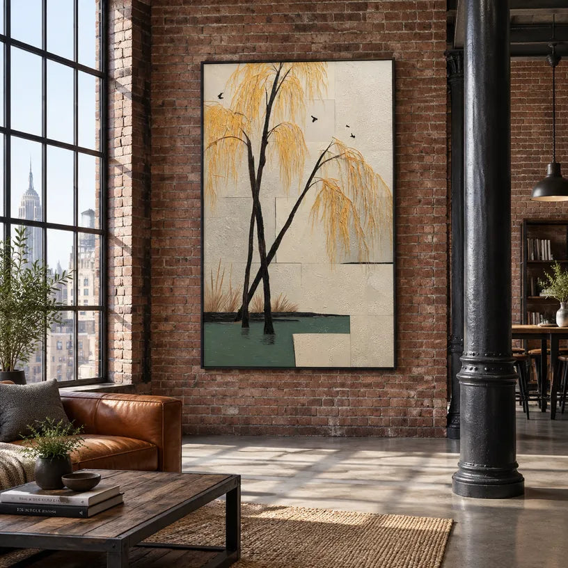 Wabi-Sabi abstract oil painting showing layered abstract marks, texture and expressive painterly movement in a brown palette.
