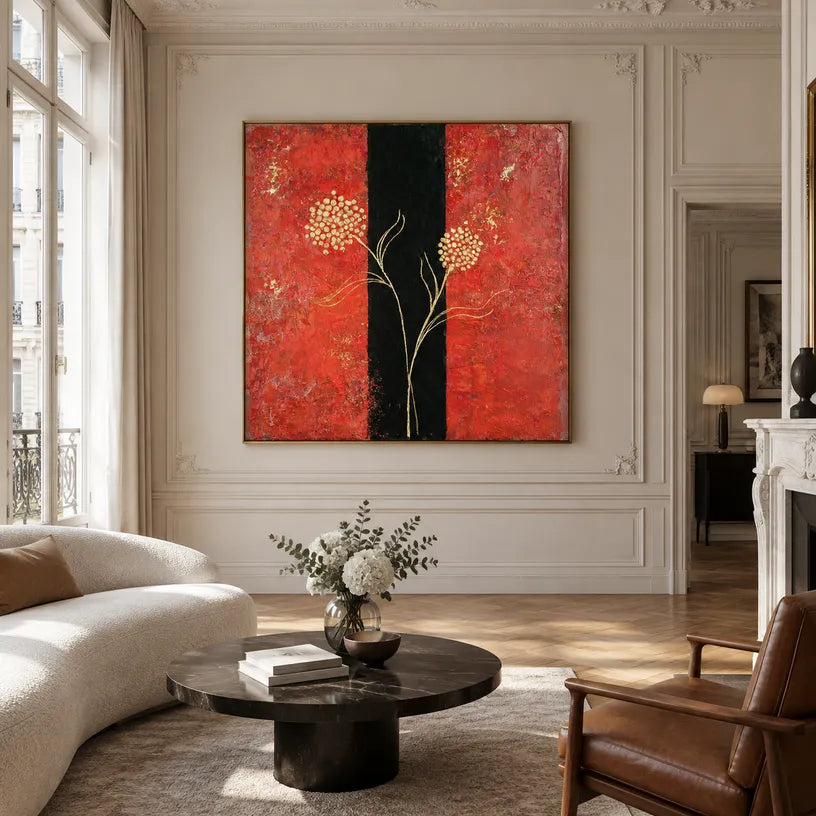 Wabi-Sabi abstract oil painting showing layered abstract marks, texture and expressive painterly movement in a brown palette.