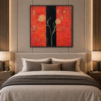 Wabi-Sabi abstract oil painting showing layered abstract marks, texture and expressive painterly movement in a brown palette.
