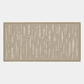 Abstraktes und konzeptuelles Ölgemälde von Wabi-Sabi mit geschichteten abstrakten Zeichen, Textur und ausdrucksstarker malerischer Bewegung in einer Beige-Palette.
