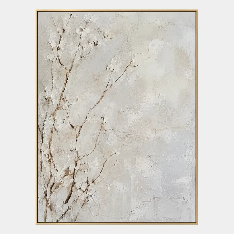 Wabi-Sabi abstract oil painting showing layered abstract marks, texture and expressive painterly movement in a grey palette.