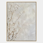 Wabi-Sabi abstract oil painting showing layered abstract marks, texture and expressive painterly movement in a grey palette.