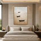 Wabi-Sabi abstract oil painting showing layered abstract marks, texture and expressive painterly movement.