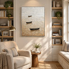 Wabi-Sabi abstract oil painting showing layered abstract marks, texture and expressive painterly movement.