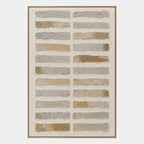 Wabi-Sabi abstract oil painting showing layered abstract marks, texture and expressive painterly movement in a brown palette.