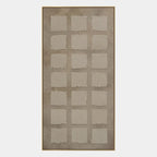 Wabi-Sabi abstract oil painting showing layered abstract marks, texture and expressive painterly movement in a brown palette.