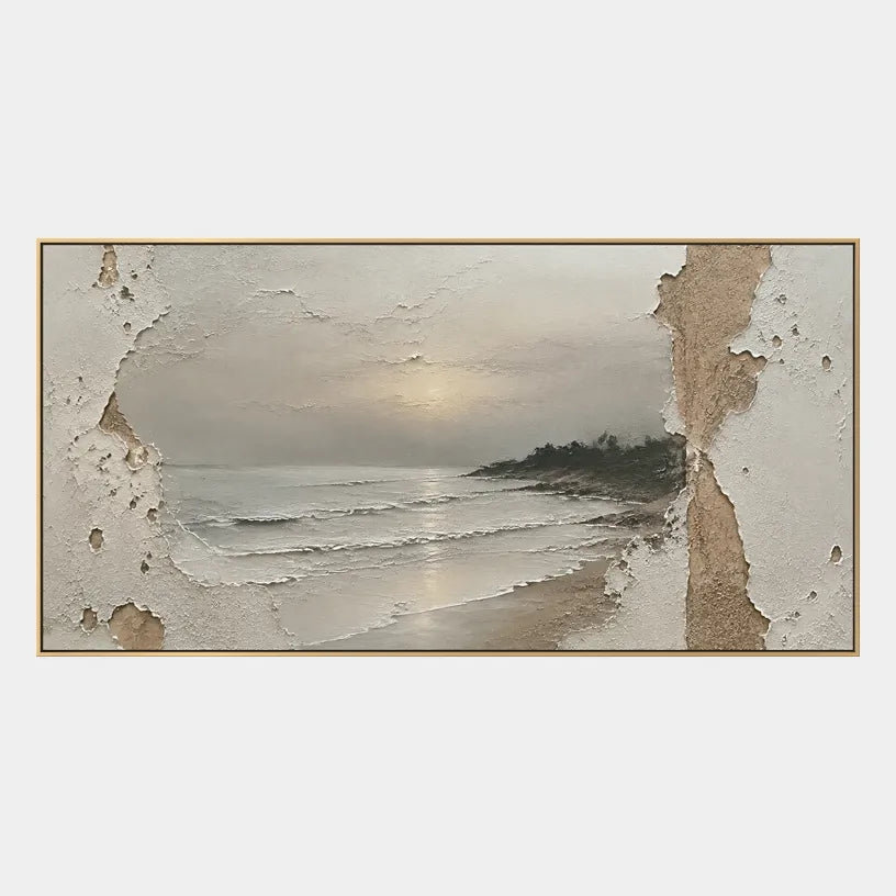 Wabi-Sabi abstract oil painting showing layered abstract marks, texture and expressive painterly movement in a grey palette.
