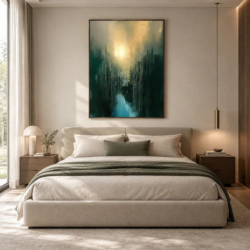 Wabi-Sabi abstract oil painting showing layered abstract marks, texture and expressive painterly movement in a black palette.