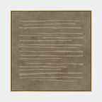 Wabi-Sabi abstract oil painting showing layered abstract marks, texture and expressive painterly movement in a brown palette.