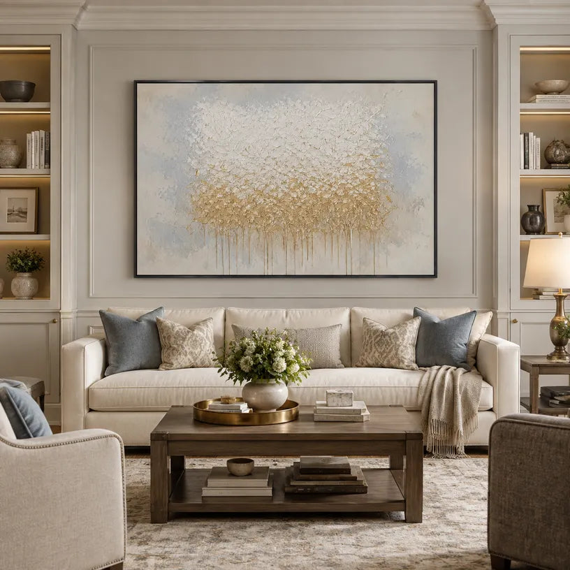 Wabi-Sabi abstract oil painting showing layered abstract marks, texture and expressive painterly movement in a grey palette.