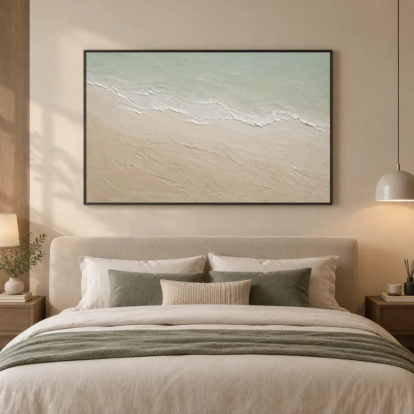 Wabi-Sabi abstract oil painting showing layered abstract marks, texture and expressive painterly movement in a grey palette.