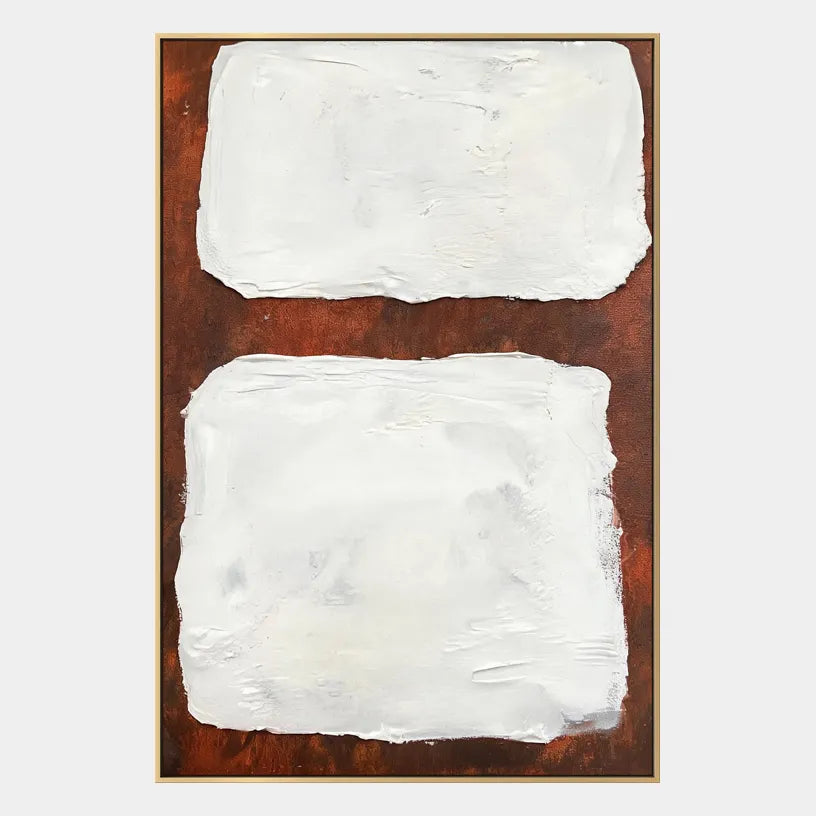 Wabi-Sabi abstract oil painting showing layered abstract marks, texture and expressive painterly movement.