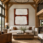 Wabi-Sabi abstract oil painting showing layered abstract marks, texture and expressive painterly movement.