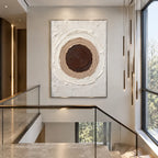 Wabi-Sabi abstract oil painting showing layered abstract marks, texture and expressive painterly movement.