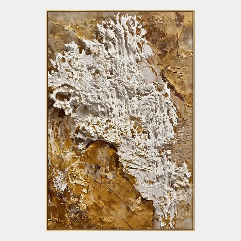 Wabi-Sabi abstract oil painting showing layered abstract marks, texture and expressive painterly movement in a brown palette.