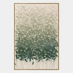 Wabi-Sabi abstract oil painting showing layered abstract marks, texture and expressive painterly movement in a beige palette.