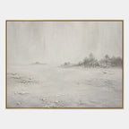 Wabi-Sabi abstract oil painting showing layered abstract marks, texture and expressive painterly movement in a grey palette.