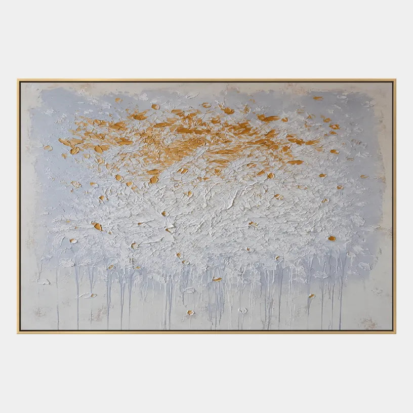 Wabi-Sabi abstract oil painting showing layered abstract marks, texture and expressive painterly movement in a grey palette.