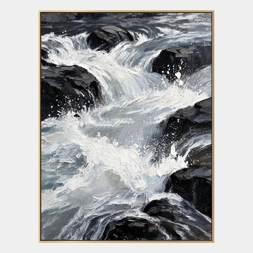 Wabi-Sabi abstract oil painting showing layered abstract marks, texture and expressive painterly movement in a grey palette.