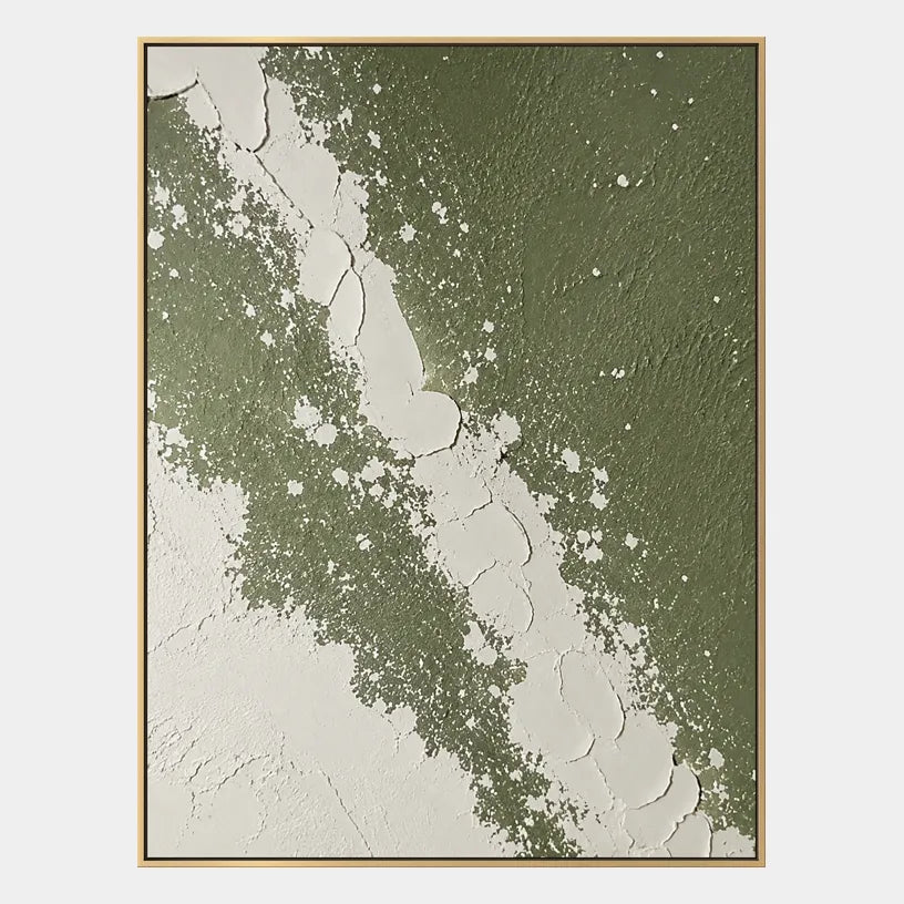 Wabi-Sabi abstract oil painting showing layered abstract marks, texture and expressive painterly movement in a yellow palette.